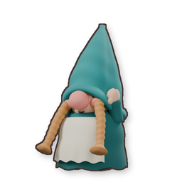 Gnome with braids